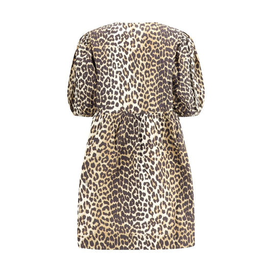 Ganni Brown Cotton Casual Dress