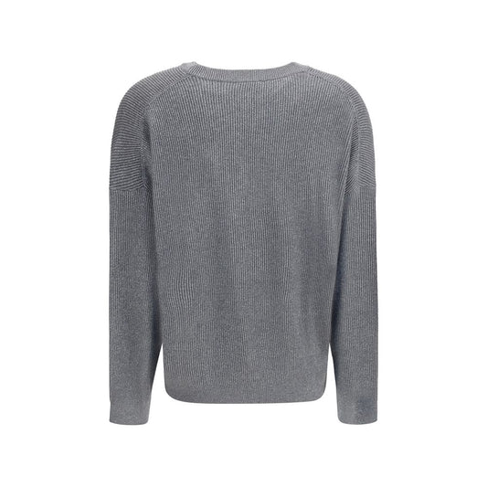 Brunello Cucinelli Graues Baumwoll-Sweatshirt