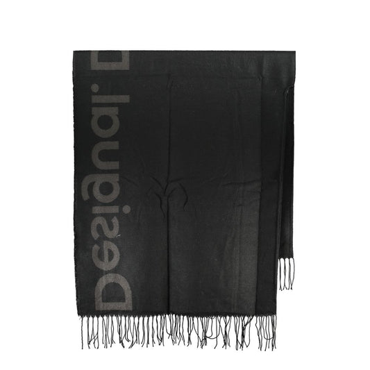 Desigual – Schicker Poncho mit Kontrastdetails in zeitlosem Schwarz