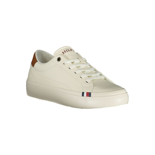 Tommy Hilfiger – Weiße Polyethylen-Sneaker für Herren