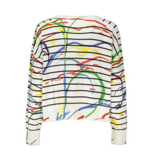 Desigual Chic Pullover mit Rundhalsausschnitt und Kontrastdetails
