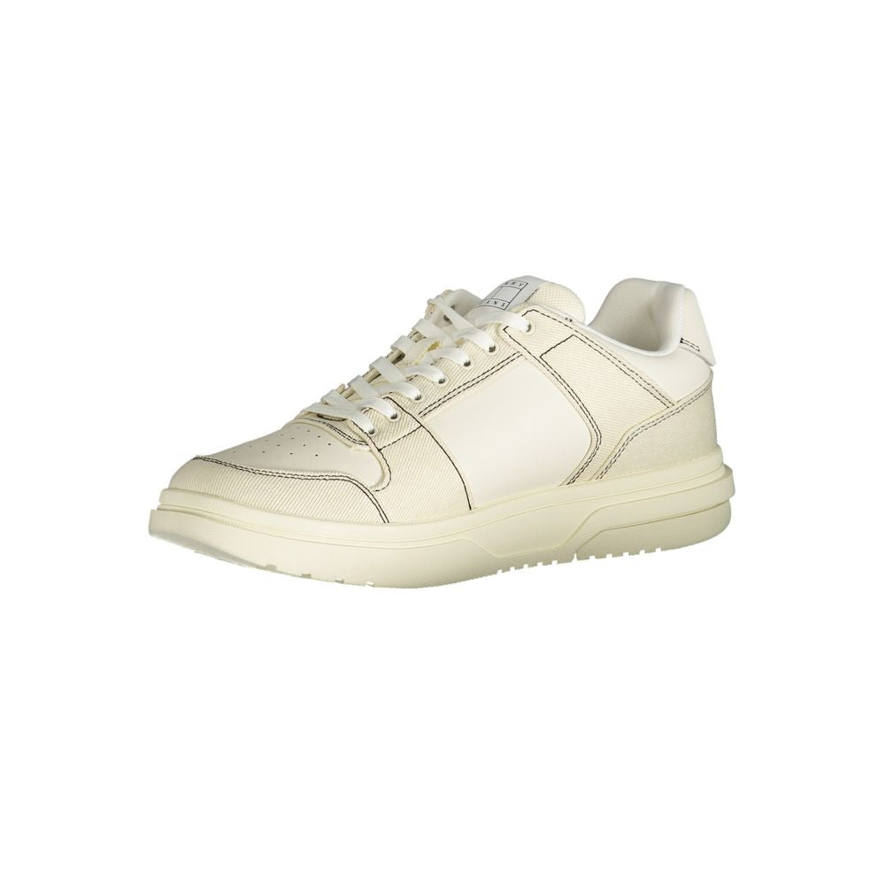 Tommy Hilfiger – Weiße Polyester-Sneaker