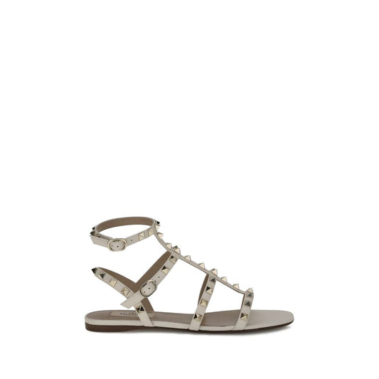 Valentino Garavani Sandalen aus weißem Kalbsleder, Modell Bos Taurus