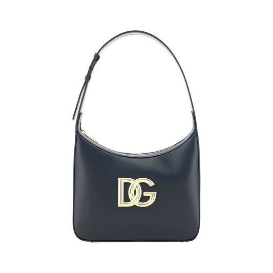Dolce & Gabbana Schultertasche aus schwarzem Kalbsleder (Bos Taurus)