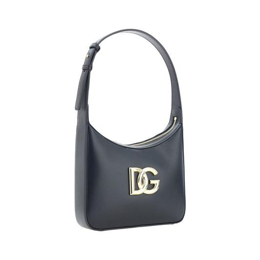 Dolce & Gabbana Schultertasche aus schwarzem Kalbsleder (Bos Taurus)