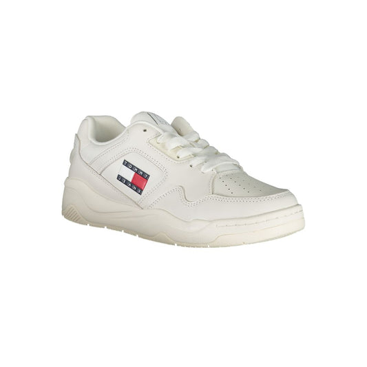 Tommy Hilfiger – Weiße Polyester-Sneaker