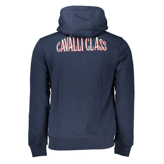 Cavalli Class Blauer Baumwollpullover für Herren