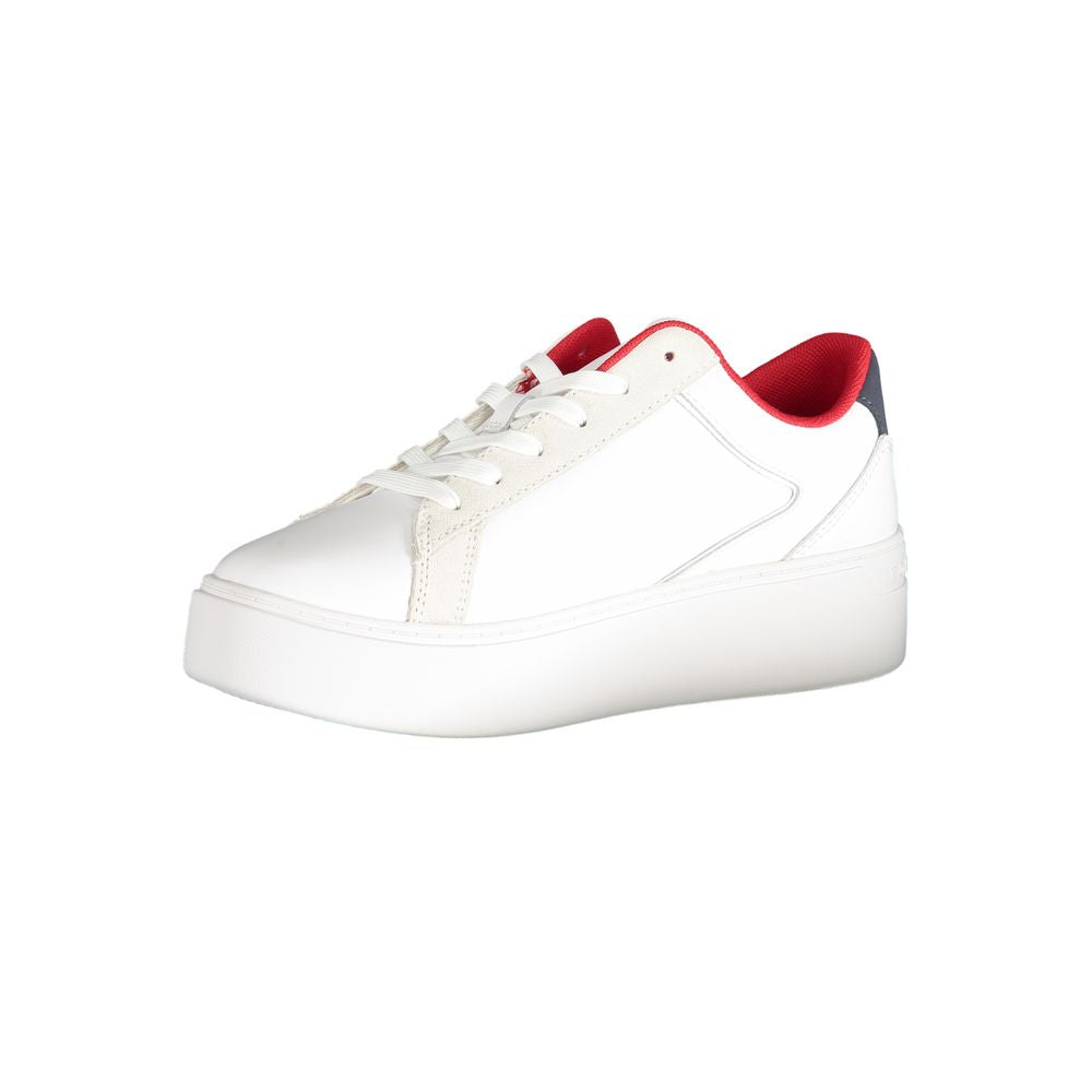 Tommy Hilfiger – Weiße Polyester-Sneaker