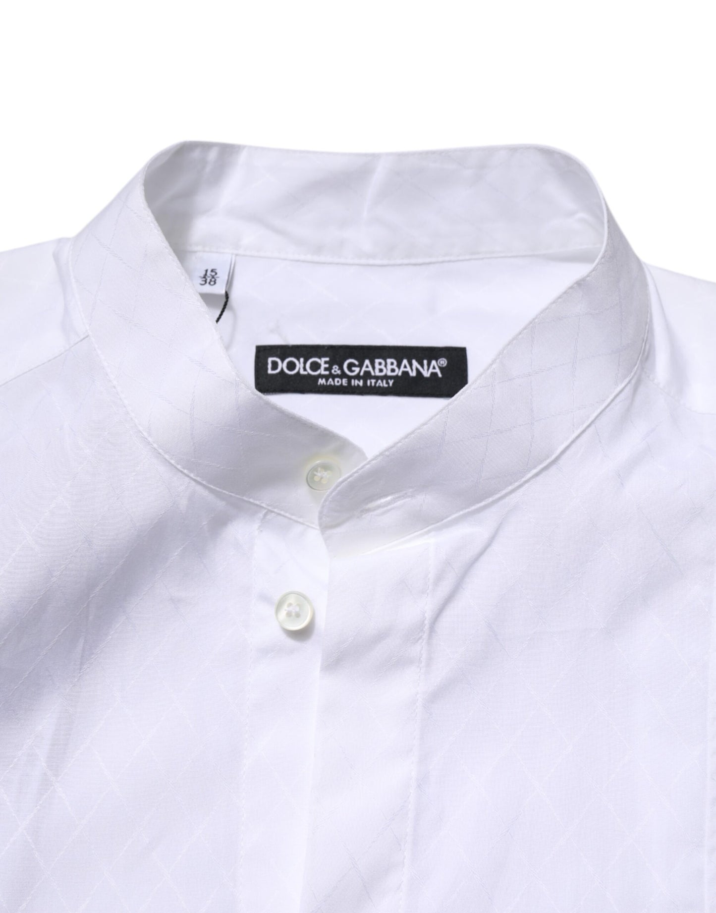 Dolce & Gabbana – Schmales, langärmliges, formelles Hemd aus weißer Baumwolle