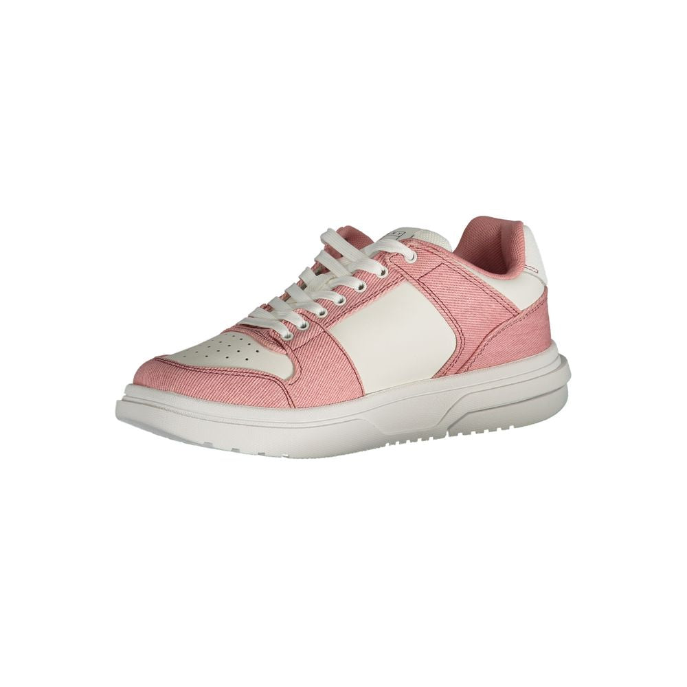 Tommy Hilfiger – Rosafarbener Polyester-Sneaker