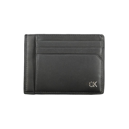 Calvin Klein Schwarze Lederbrieftasche