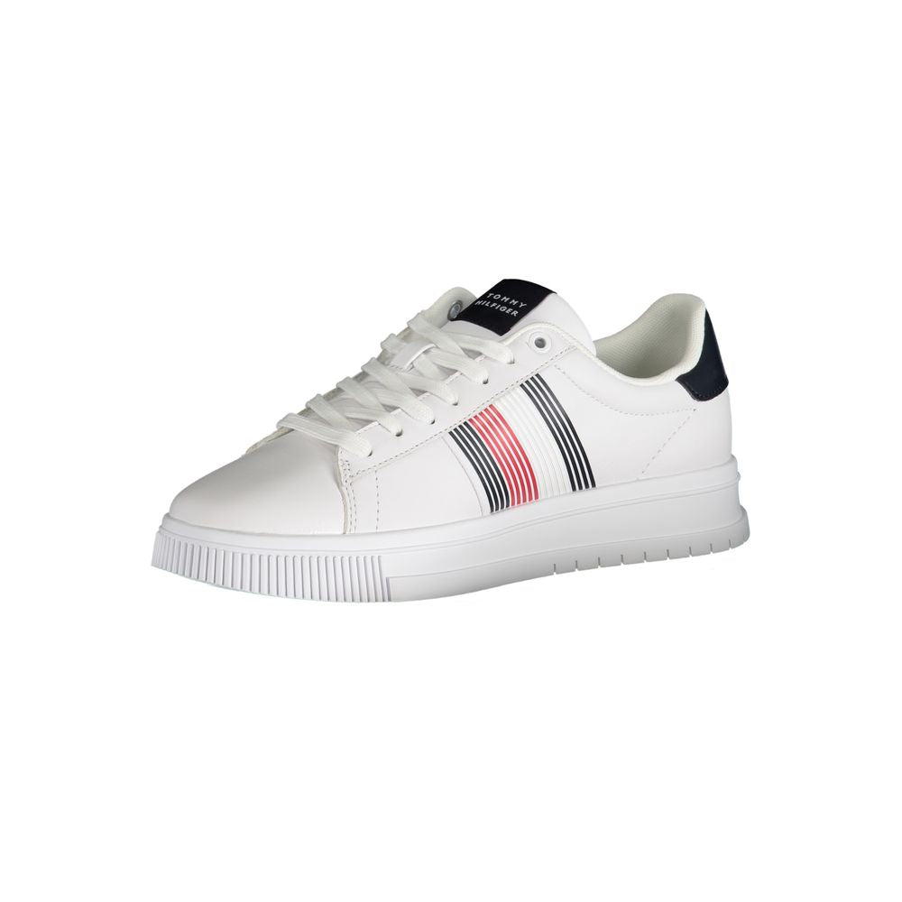 Tommy Hilfiger – Weiße Polyester-Sneaker