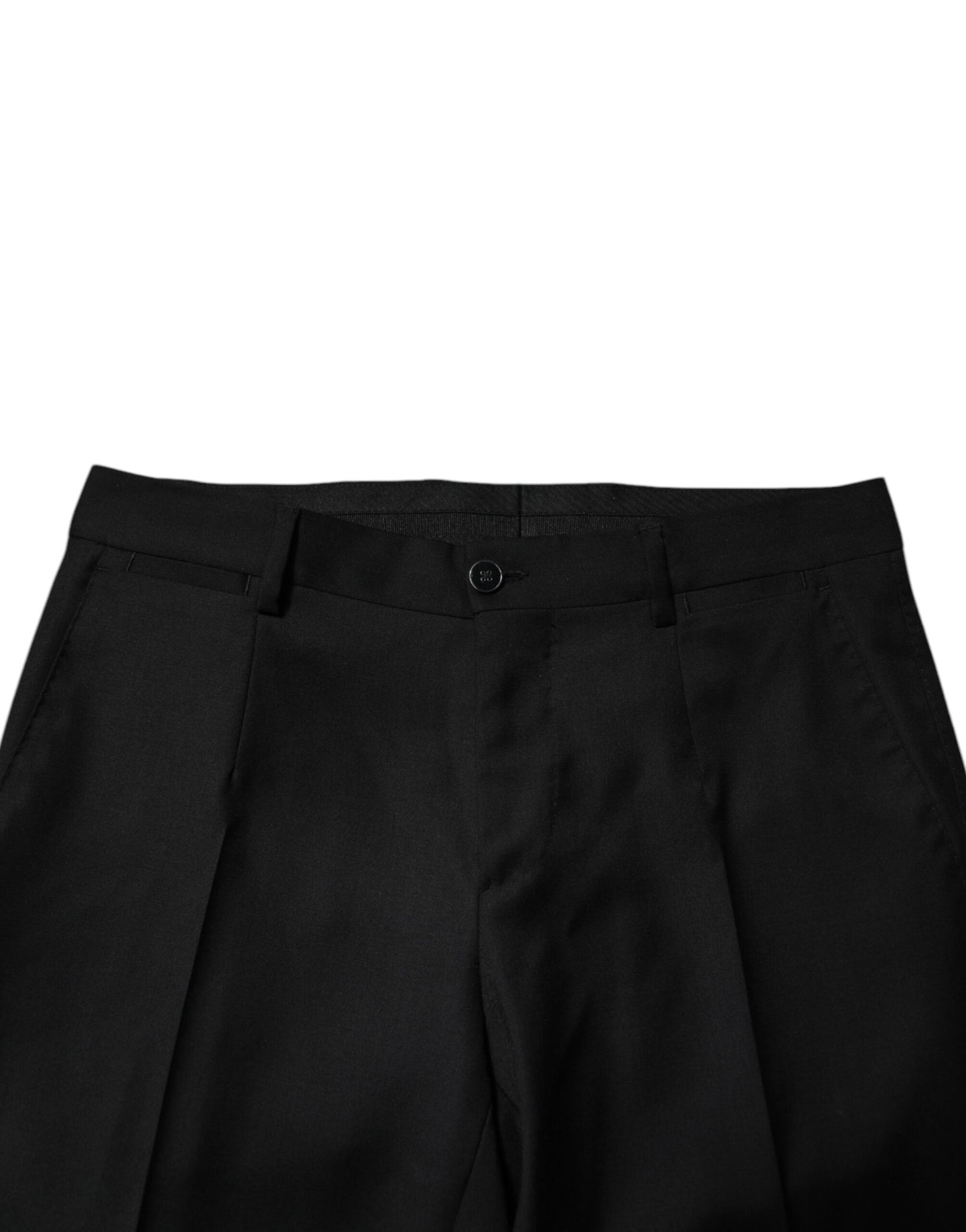 Dolce & Gabbana – Formelle Herren-Slim-Hose aus schwarzer Wolle