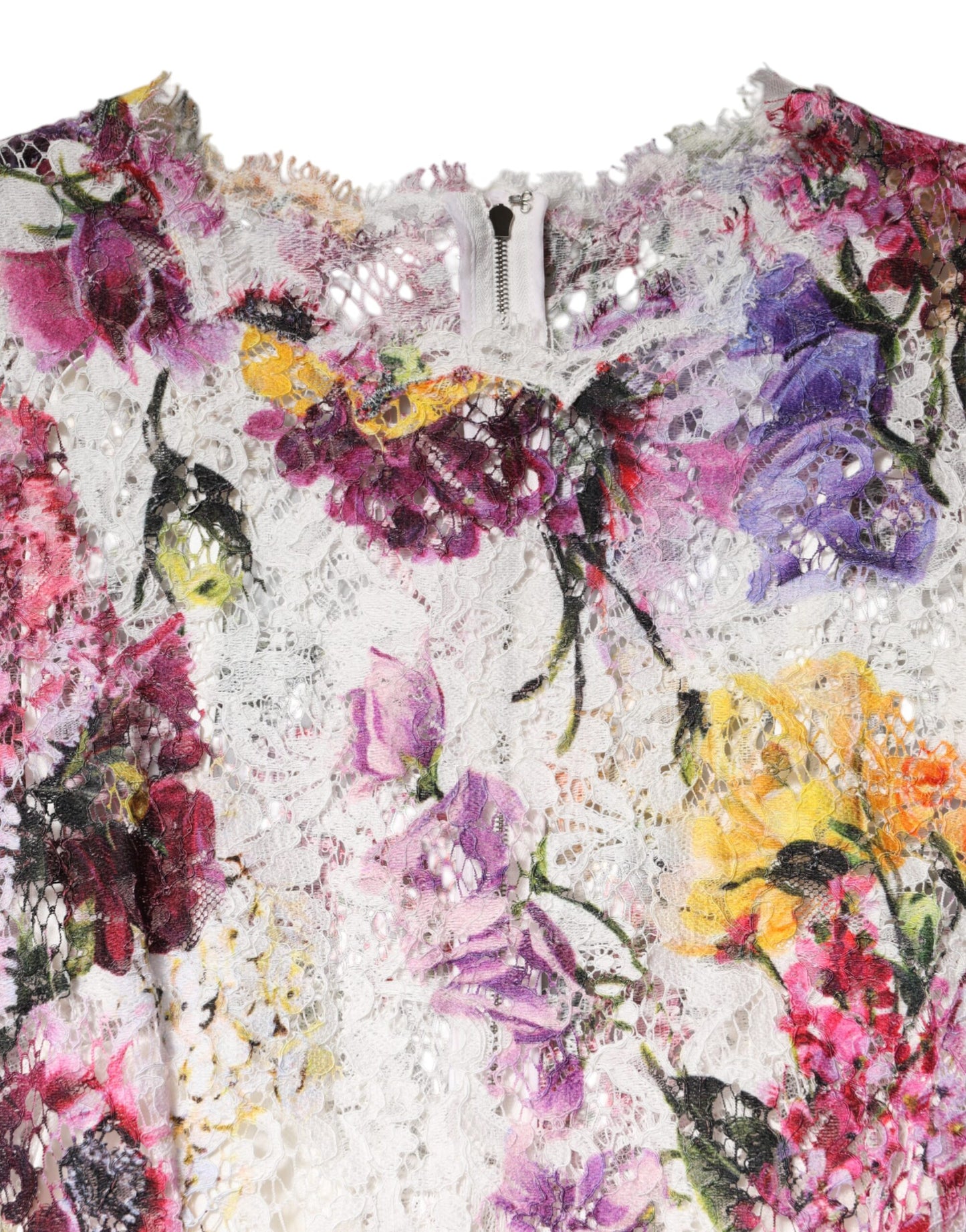 Dolce & Gabbana Multicolor Floral Long Sleeve A-line Dress