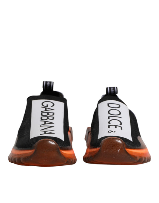 Dolce & Gabbana Schwarz Weiß Slip On Sorrento Sneakers Schuhe