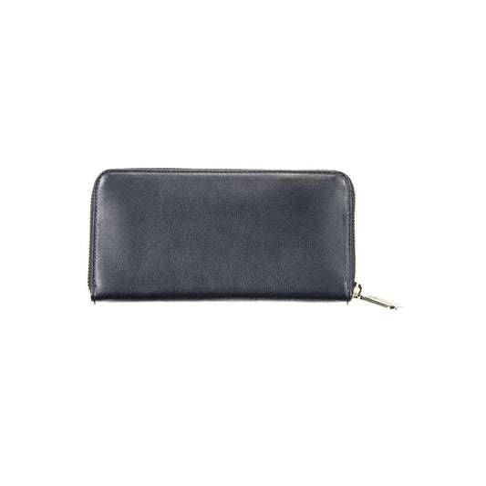 Tommy Hilfiger – Blaue Leder-Geldbörse für Damen