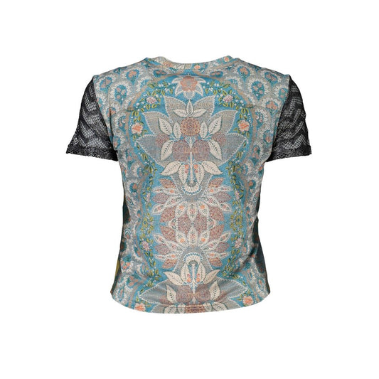 Desigual Blaues Polyester-T-Shirt für Damen