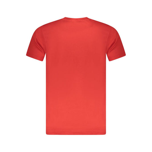 Cavalli Class Rotes Herren-T-Shirt aus Baumwolle