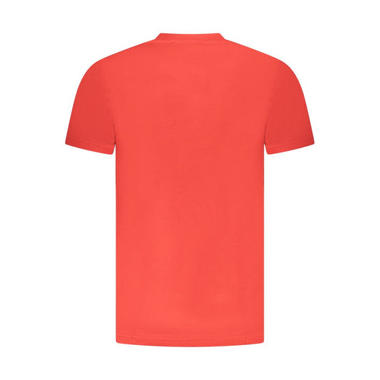 Cavalli Class Rotes Herren-T-Shirt aus Baumwolle