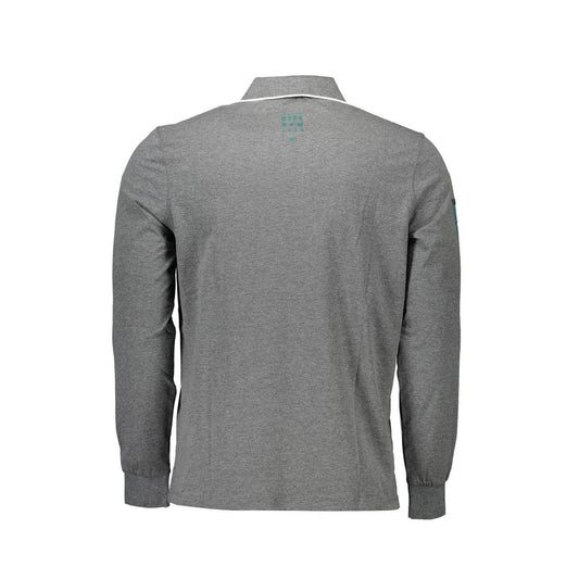 US POLO ASSN. Graues Herren-Poloshirt aus Baumwolle