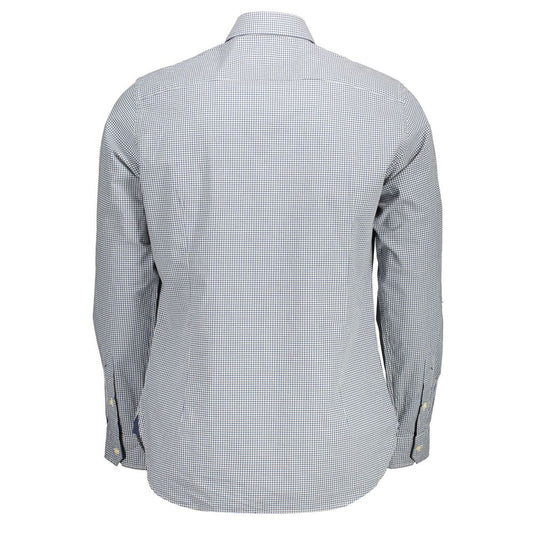 US POLO ASSN. Hellblaues Herrenhemd aus Baumwolle