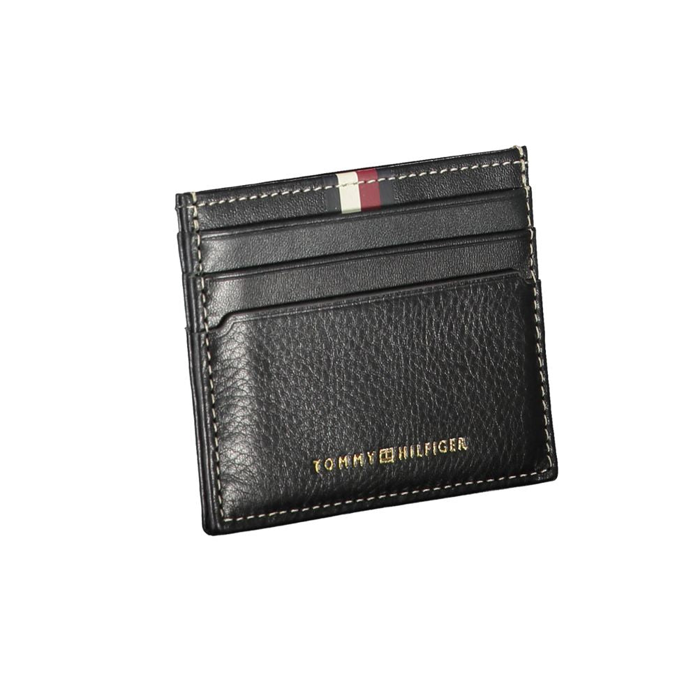 Tommy Hilfiger – Schwarze Lederbrieftasche für Herren