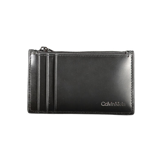 Calvin Klein Schwarze Lederbrieftasche
