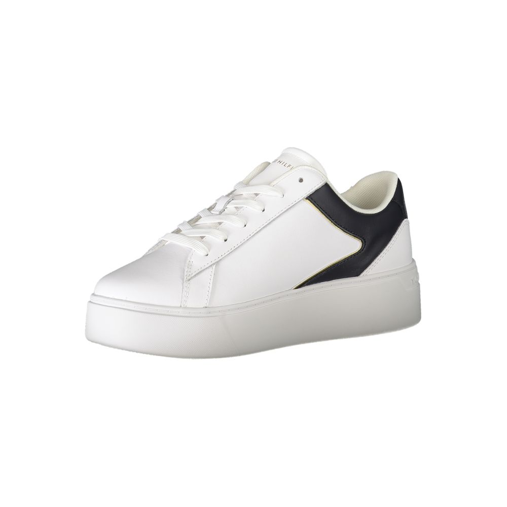 Tommy Hilfiger – Weiße Polyester-Sneaker