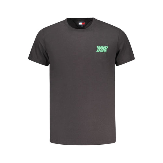 Tommy Hilfiger – Schwarzes Baumwoll-T-Shirt für Herren
