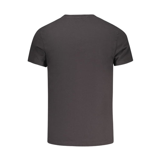 Tommy Hilfiger – Schwarzes Baumwoll-T-Shirt für Herren