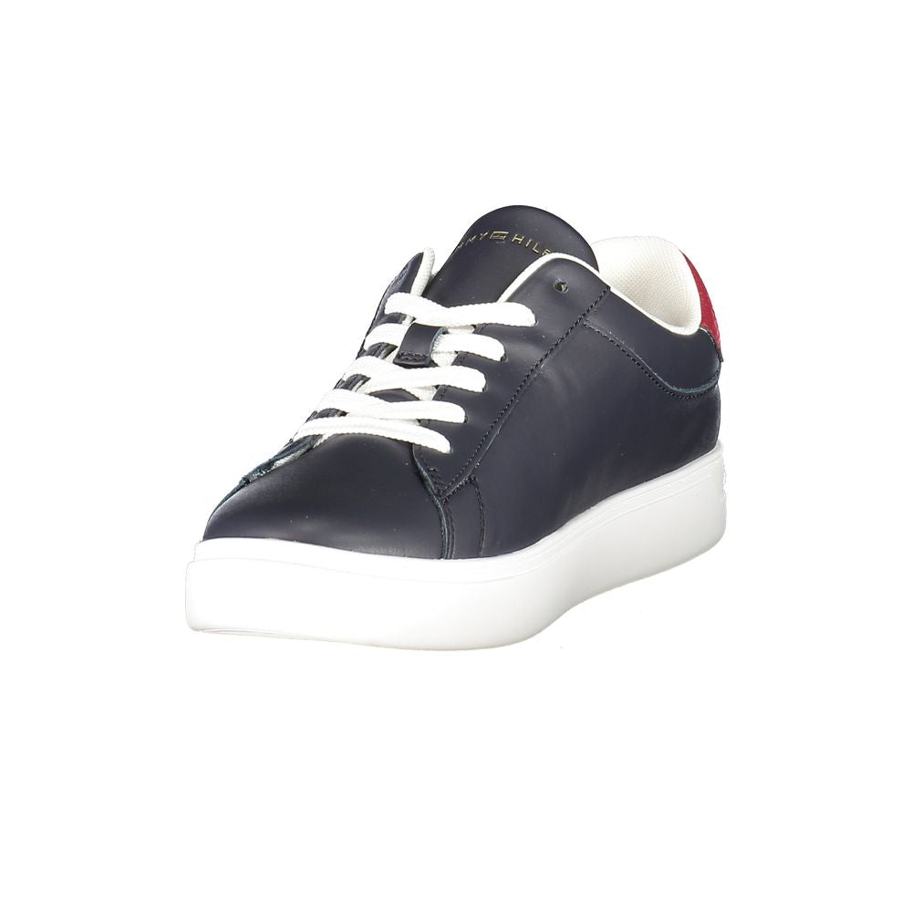 Tommy Hilfiger – Blaue Leder-Sneaker für Damen