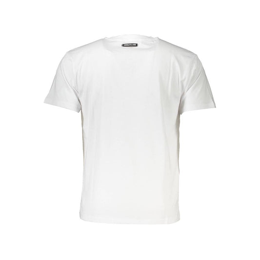 Cavalli Class Weißes Herren-T-Shirt aus Baumwolle