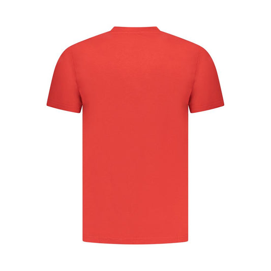 Cavalli Class Rotes Herren-T-Shirt aus Baumwolle