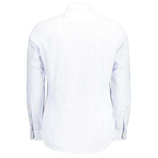 US POLO ASSN. Hellblaues Herrenhemd aus Baumwolle