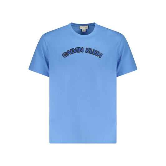 Calvin Klein Hellblaues Herren-T-Shirt aus Baumwolle