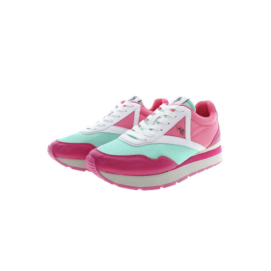 U.S. POLO ASSN. Pink Polyester Women's Sneaker