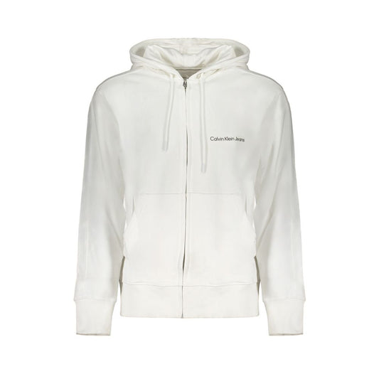 Calvin Klein Herren-Kapuzenpullover aus weißer Baumwolle