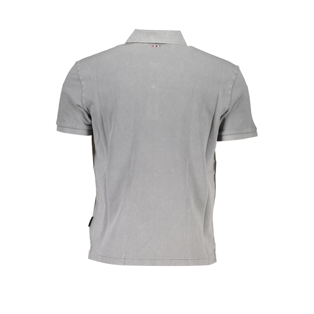 Napapijri Brown Cotton Men Polo Shirt
