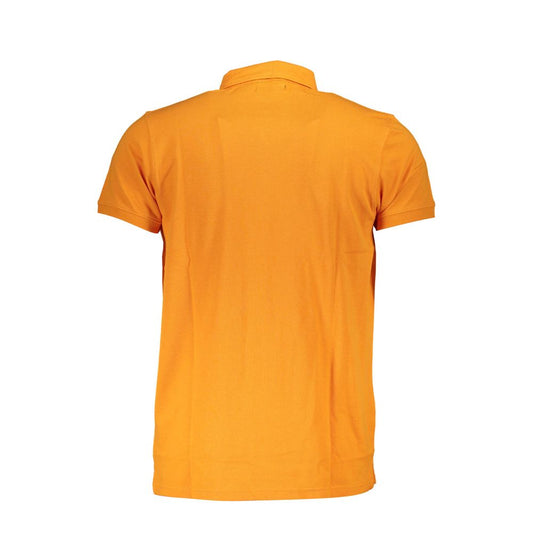 Cavalli Class Orangefarbenes Poloshirt aus Baumwolle für Herren