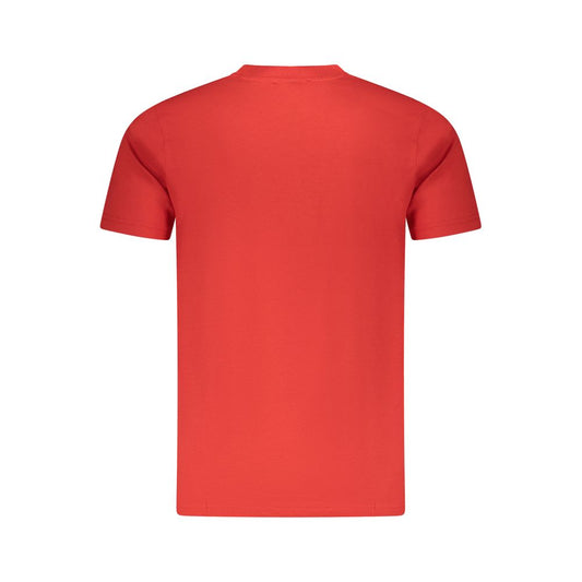 Cavalli Class Rotes Herren-T-Shirt aus Baumwolle