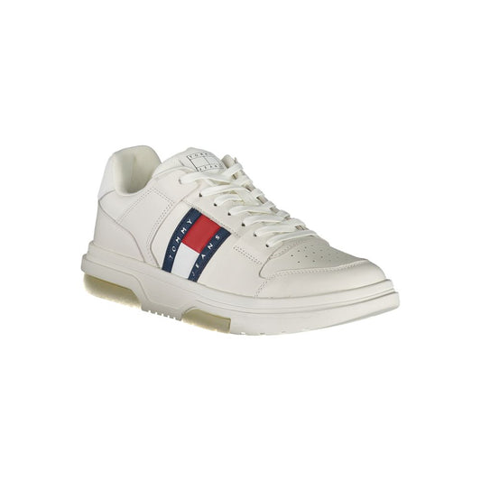 Tommy Hilfiger – Weiße Polyethylen-Sneaker für Herren