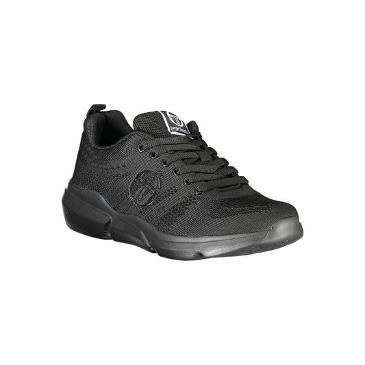 Sergio Tacchini – Elegante schwarze Schnür-Sneaker mit Kontrastdetails
