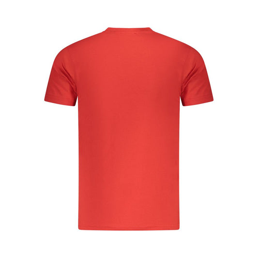 Cavalli Class Rotes Herren-T-Shirt aus Baumwolle