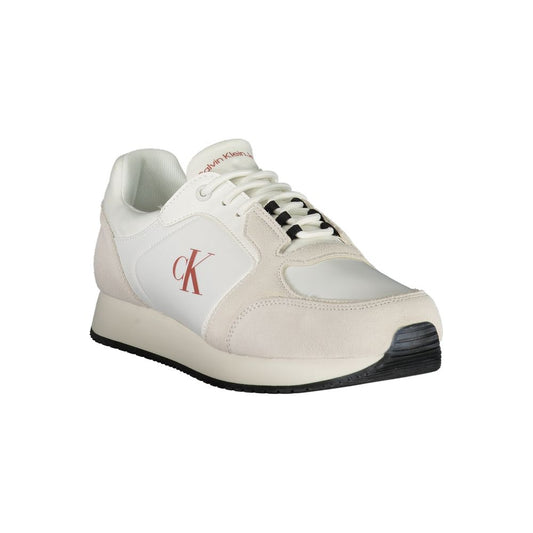 Calvin Klein Herren-Sneaker aus weißem Leder