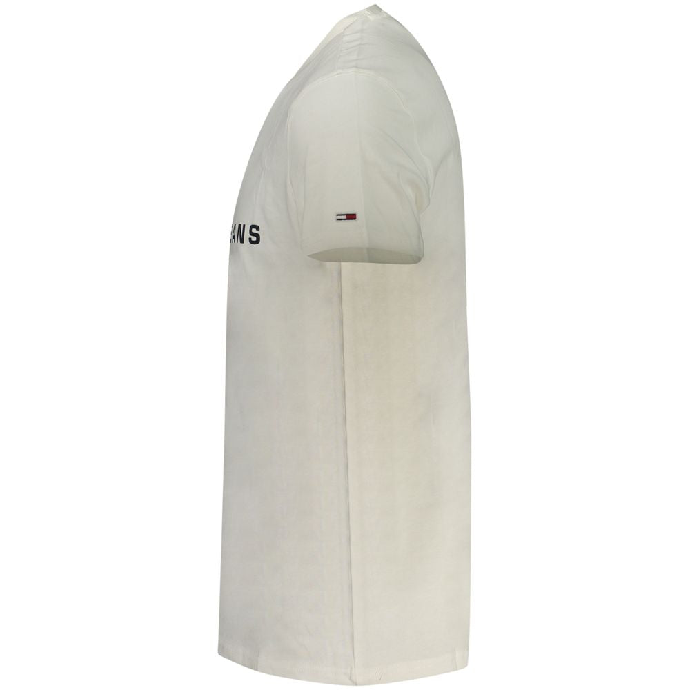 Tommy Hilfiger – Weißes Herren-T-Shirt aus Baumwolle