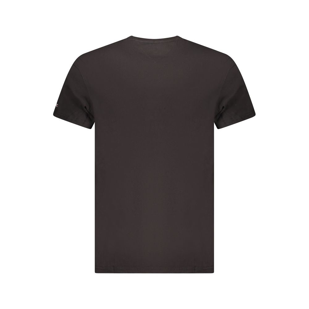 Tommy Hilfiger – Schwarzes Baumwoll-T-Shirt für Herren