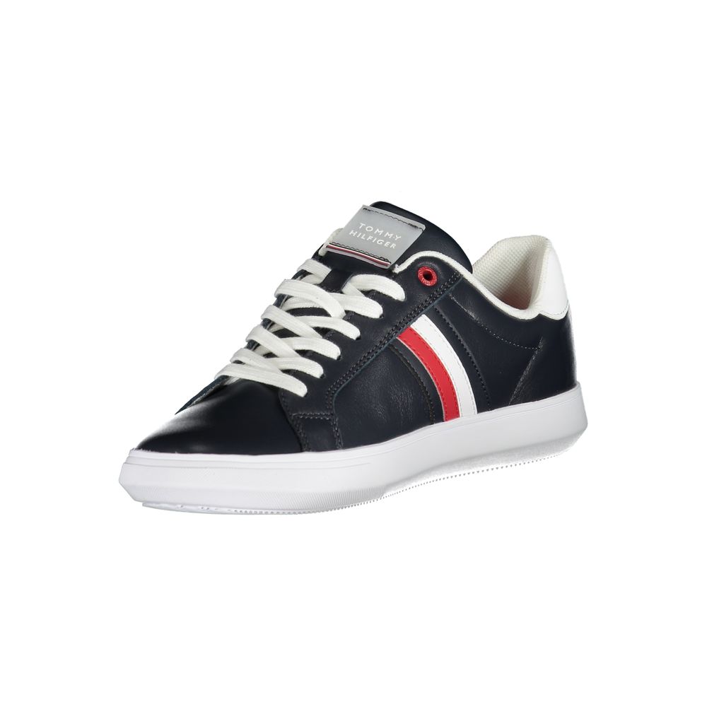 Tommy Hilfiger – Elegante blaue Schnür-Sneaker mit Kontrastdetails