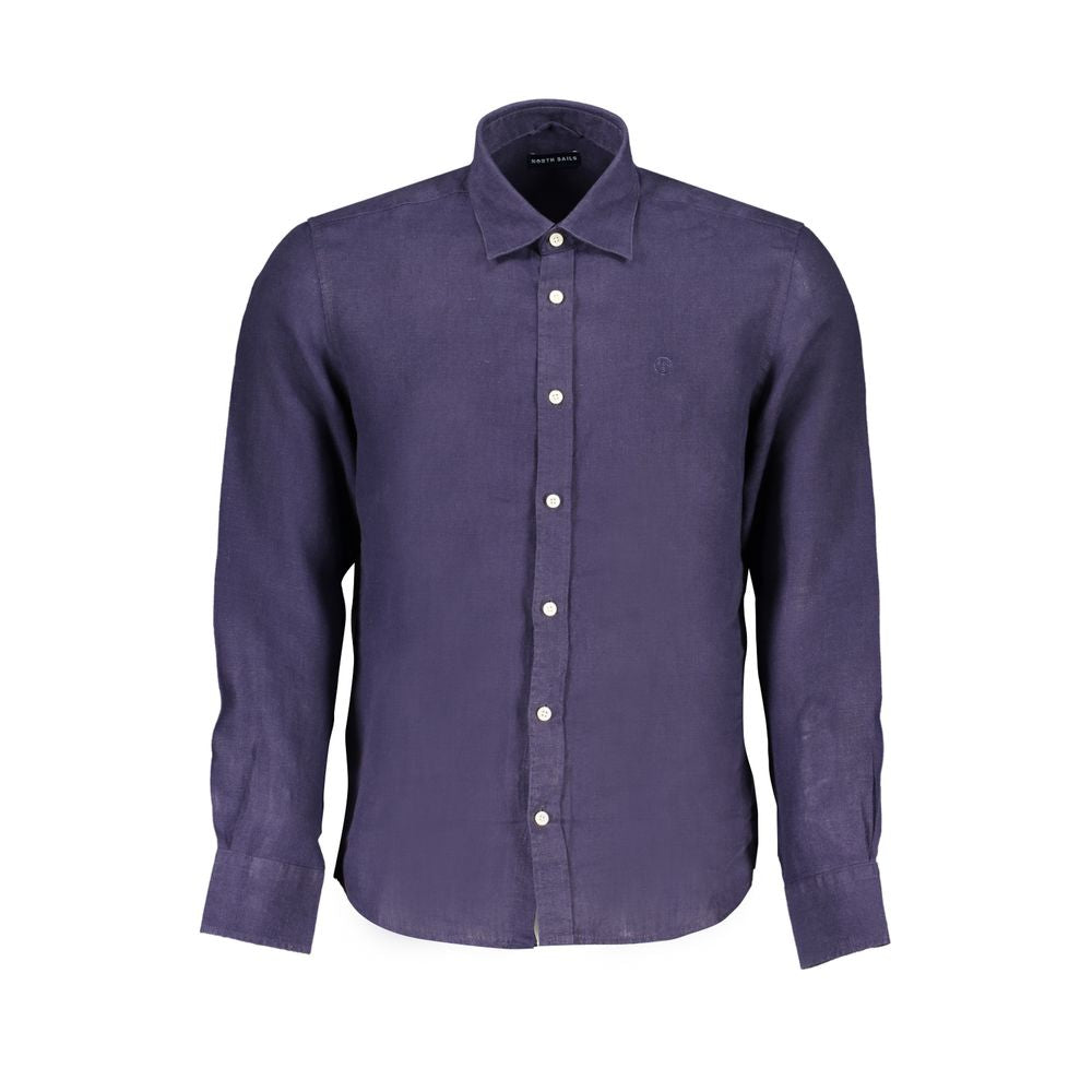 North Sails Blue Organic Cotton Men Shirt