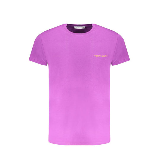 Lilafarbenes Baumwoll-T-Shirt von Trussardi