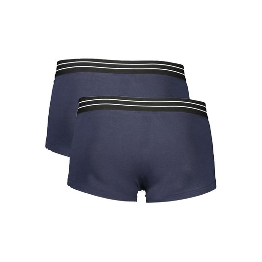 Cavalli Class Herren-Boxershorts aus blauer Baumwolle